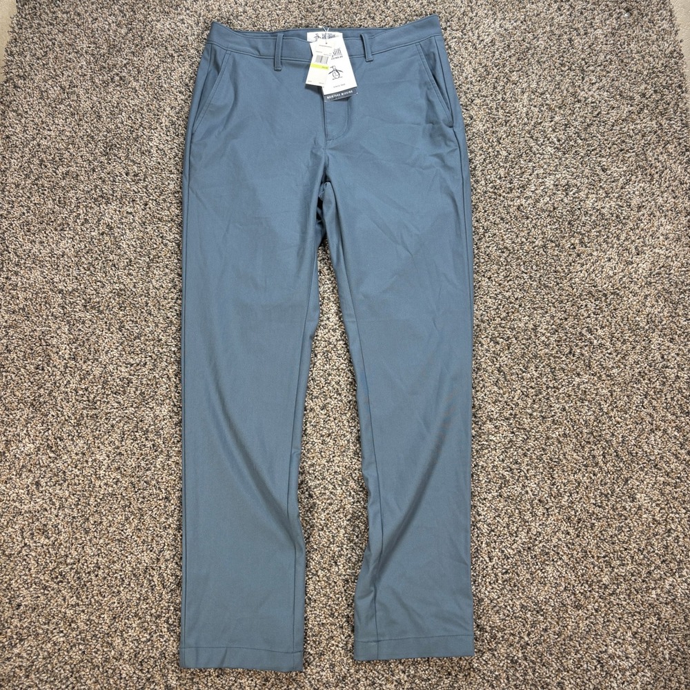 Original Penguin Men's 30x30 Golf Pants Bering Sea Blue Moisture Wicking